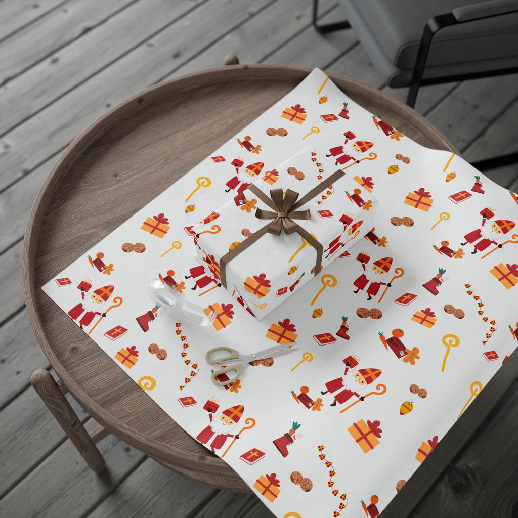 Sinterklaas Wrapping Paper – Dutch Holiday Gift Wrap | Pakjesavond Paper | Saint Nicholas Tradition