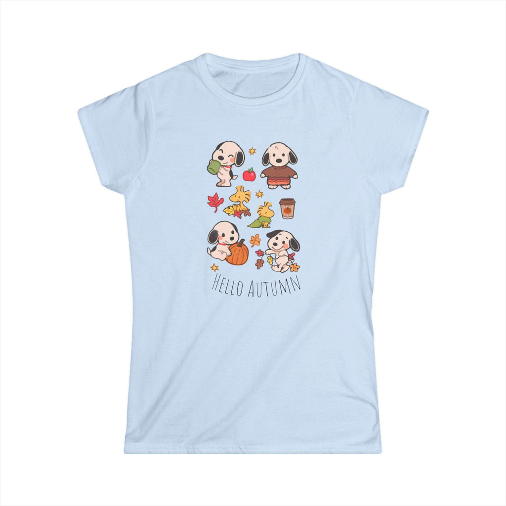 Hello Autumn Shirt, Fall Women’s Tee, Cute Pumpkin Fall Shirt, Cozy Autumn Vibes, Gezellig Shirt, Seasonal Graphic Tee, Gift for Her