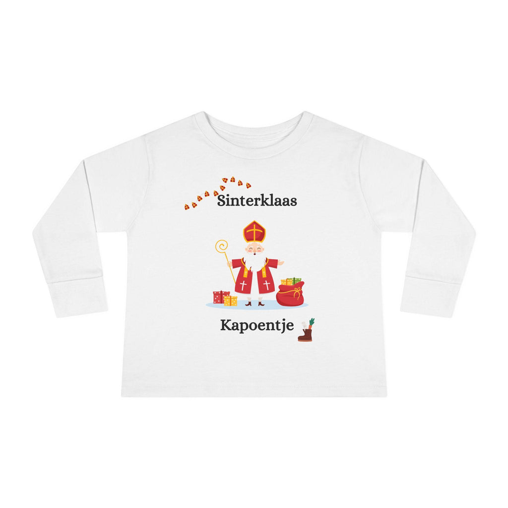 Toddler Sinterklaas Long Sleeve Shirt – Cute Dutch Holiday Tee for Kids, Festive Sinterklaas Outfit, Kids December 5th Shirt