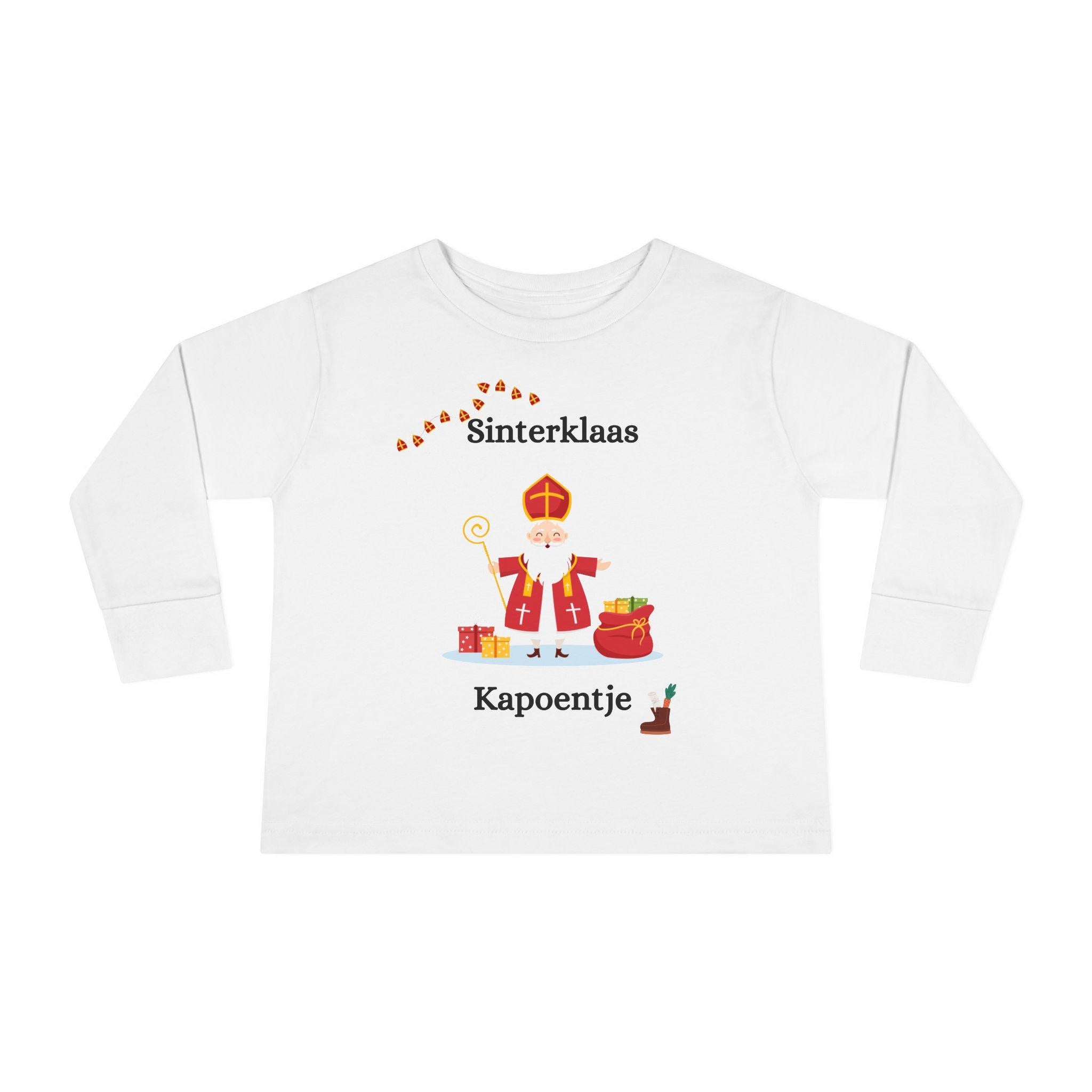 Toddler Sinterklaas Long Sleeve Shirt – Cute Dutch Holiday Tee for Kids, Festive Sinterklaas Outfit, Kids December 5th Shirt