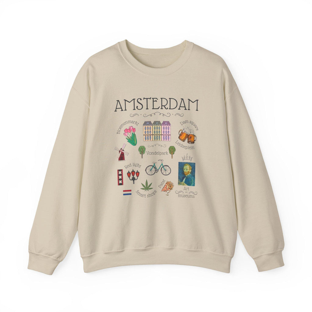 Amsterdam Sweatshirt • Dutch Souvenir Crewneck • Netherlands Travel Gift • Cozy Holland Sweater