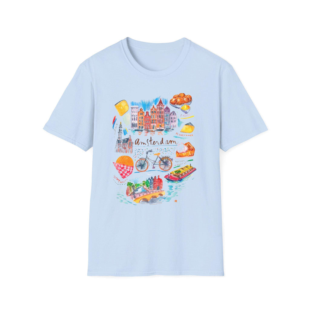 Netherlands Travel Shirt | Amsterdam Aesthetic Tee | Dutch Culture Graphic T-Shirt | Europe Vacation Souvenir | Cute Holland Art Shirt