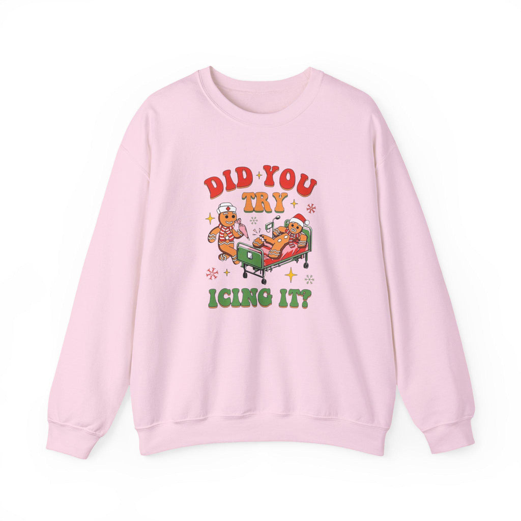 Gingerbread Nurse Sweatshirt – Funny Christmas Crewneck, Cute Holiday Nurse Gift, Cozy Winter Cookie Sweater, Festive Nursing Apparel, Unise