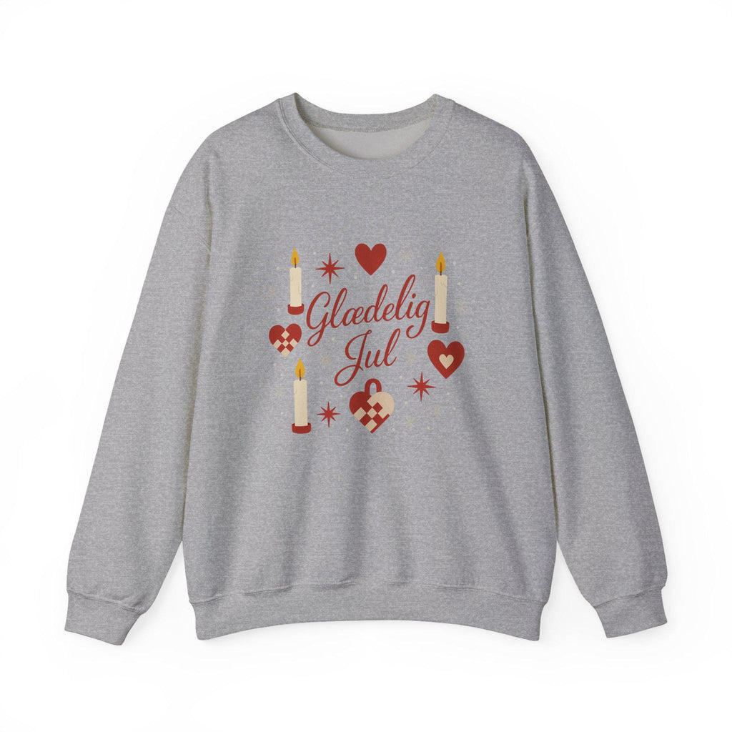 Gledelig Jul Crewneck Sweatshirt, Cozy Winter Holiday Apparel